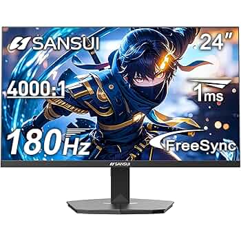 Amazon.com: SANSUI 24 Inch Gaming Monitor 180Hz, DP 1.4